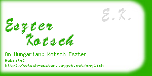 eszter kotsch business card
